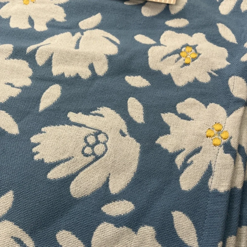 Homewear Placemats Set Of 4 Baby Blue White Yellow Wildflowers Daisy 13 X 19